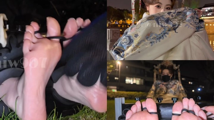 Chinese Hanfu Girl with Sensitive Soles – Playful Foot Tickling Punishment